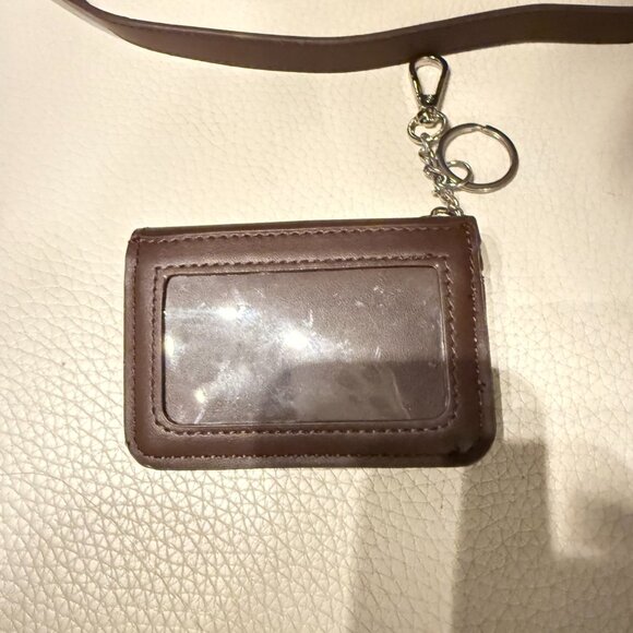 NWT STEVE MADDEN BEVELYN MATELASSE SATCHEL CROSSBODY BAG CREDIT CARD CASE BROWN - Picture 8 of 9